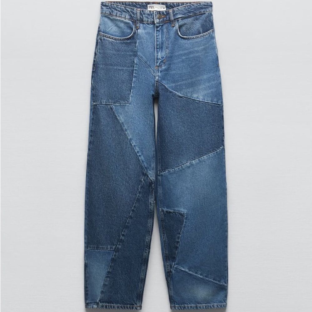Zara ZW PATCHWORK JEANS NEW - Picture 5 of 10